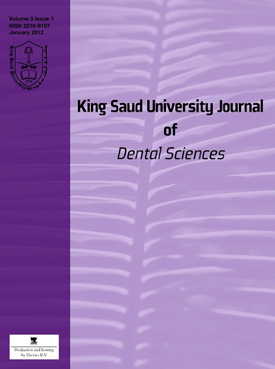 Go to journal home page - King Saud University Journal of Dental Sciences